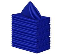 FANSU Serviettes de Table en Tissu, Douces Polyester et Coton Serviettes de Table Lavable et Réutilisable Serviettes en Tissu pour événements, dîners, Mariages (Bleu,30x30cm/Set of 100)