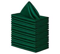 FANSU Serviettes de Table en Tissu, Douces Polyester et Coton Serviettes de Table Lavable et Réutilisable Serviettes en Tissu pour événements, dîners, Mariages (Vert,30x30cm/Set of 100)