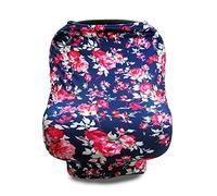 Fansu Super Stretch Couvertures d'allaitement pour Bebe, Dais pour Siège-auto, Nursing Cover pour Allaiter, Écharpe Allaitement pour Cadeau de Maman/Nouveau Née (Pivoine Violette)