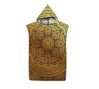 FANSU Surf Poncho de Bain Poncho de Plage, Unisexe Microfibre sans Manches Peignoir de Piscine Serviette pour Adulte Hommes et Femmes Serviette à Changement (Or de Luxe,75x110cm)