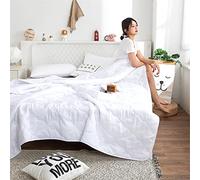 FANSU Tagesdecke Bettüberwurf Steppdecke Mikrofaser Doppelbett Einselbetten Gesteppt Bettwäsche Sofaüberwurf Wohndecke Bettdecke Stepp Gesteppter Quilt (180x200cm,Blanc)