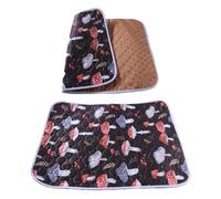 FANSU Tapis Absorbant Chien, Tapis Éducateur pour Chien Réutilisable, Antidérapants Alèse Tapis Chien Pipi Lot de 2, pour Animaux pour Cochon d'Inde/Chat/Lapin/ (50x70cm,Champignon)