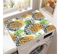 FANSU Tapis de Protection Antidérapant pour Dessus de Machine à Laver, Housse de Protection Machine à Laver Antidérapant Absorbant Imprimé Ananas 3D pour Cuisine (Ananas,40x50cm)