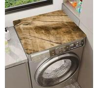 FANSU Tapis de Protection Antidérapant pour Dessus de Machine à Laver, Motif Planche de Bois 3D Housse de Protection Machine à Laver Séchage Rapide Absorbant (Planche de Bois,50x60cm)