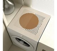 FANSU Tapis de Protection Antidérapant pour Dessus de Machine à Laver, Style Minimaliste Housse de Protection Machine à Laver Antidérapant Séchage Rapide Absorbant (Marron clair,60x80cm)