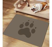 FANSU Tapis Gamelle Chat Diatomite Séchage Rapide Antidérapant, Tapis pour Gamelle Chien Absorbant Antidérapant Rectangulaire, Chien Accessoires Lavable pour Bols à Nourriture (Marron,50x80cm)