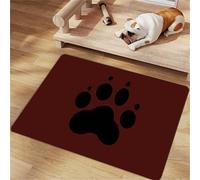 FANSU Tapis Gamelle Chat Diatomite Séchage Rapide Antidérapant, Tapis pour Gamelle Chien Absorbant Antidérapant Rectangulaire, Chien Accessoires Lavable pour Bols à Nourriture (Rouge,40x60cm)