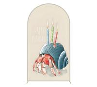 FANSU Toile de Fond en Forme d'Arche, Anniversaire Réversible Arche Mariage Couverture, Housse de Toile de Fond pour Décoration Anniversaire Décoration de Mariage, Cérémonie (Kaki,7.2FT / 122x220cm)