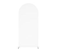 FANSU Toile de Fond Ronde en Forme d'Arche, Arche Mariage Couverture, Housse de Toile de Fond pour décoration de Mariage, Cérémonie, Fête d'anniversaire, Banquet (7FT / 120x220cm,Blanc)