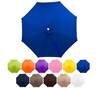 FANSU Toile de Rechange pour Parasol 2,7M-3m Housse de Protection Imperméable, Toile de Parasol Jardin pour 6/8 Baleines, Idéal pour Terrasse et Balcon (3 Mois - 6 côtes,Bleu)