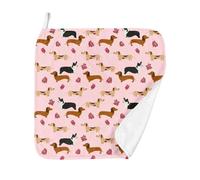 FANSU Torchon Cuisine Lot de 2, Motif Teckel Torchon à Vaisselle en Microfibre Absorbante Durable Serviette de Cuisine Torchons à Vaisselle Torchon de Bar (30x30cm,Fleur de roses)