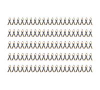 FANSWAN Lot de 100 broches ruban de sensibilisation à l'autisme en satin de polyester - Accessoire pour la charité et la cause sociale - Sans pierre précieuse, Polyester, Pas de gemme