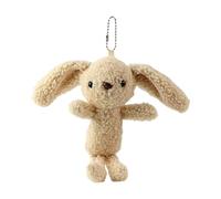 FANSWAN Porte-clés en peluche avec grandes oreilles de lapin - Décoration à suspendre pour sac à main, sac à dos, sac à main, marron clair