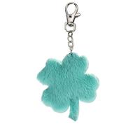 FANSWAN Porte-clés trèfle à quatre feuilles en peluche avec pendentif en forme de trèfle kawaii, décoration de sac à dos, vert