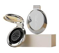 FanSynrare Brosse à Cheveux Pliante avec Miroir - Brosse de Voyage Compacte à Coussins d'Air, Massante et Démêlante pour Toutes les Chevelures - Pour Femmes & Fille