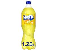 FANTA - Boisson Gazeuse au Citron, Rafraîchissement Fruité aux Arômes Naturels (Bouteille 1,25L) - Lot de 4 - vendu par Lot