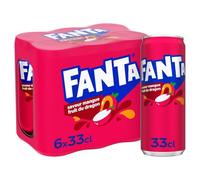 FANTA - Boisson Gazeuse Exotique à la Mangue & Fruit du Dragon, Saveur Fruitée et Rafraîchissante (6x33cl) L'unité