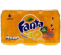 Fanta Boisson gazeuse au jus d'orange - Les 6 canettes de 33cl