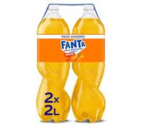 Fanta Orange zéro sucre, rafraîchissement d'orange élaboré à partir de jus, faible en calories, lot de 2 bouteilles de 2 l