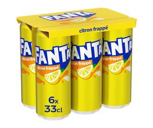 FANTA - Soda au Citron aux Arômes Naturels | Saveurs rafraîchissantes | Parfait pour les moments gourmands | le pack de 6 canettes de 33cL | LOT DE 4