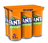 Fanta Soda orange aux aromes naturels - Le pack de 6 canettes de 33cl