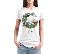 FANTA UNIVERSE FOR WIZARDS AND OTAKU Characters - T-Shirt Femme - 100% Coton, Blanc, Medium