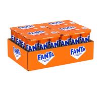 Fanta Zero Sucres Goût orange, avec jus d'orange italienne, sans sucre ajouté et conservateur, 100% recyclable, goût rafraîchissant - 24 boîtes de 330 ml