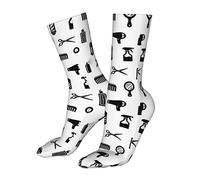Fantaisie Chaussettes 40cm Modèle De Coiffeur Barbier Chaussettes De Bureau Drôles Chaussettes De Noël Style Classique Chaussettes Travail Pour Amis, Homme, Fête Des Mères