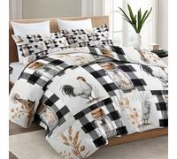 Fantaisie Couette Réversible 200 x 200 cm Sombre Conte Fée Coquelicot Bleu Couettes Imprimée 4 Saisons, Bleu Noir Couette Matelassée sans Housse pour Ete Hiver 2 Personnes vec 2 Taies d'oreiller