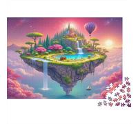 Fantaisie de l'île Flottante Set Puzzle 1000 Pièces pour Hobbyistes, Papier Épais, Décoration Intérieure, Cadeau Nouvel an, Relaxation Maison, Jeu Cérébral 70x50cm/1000pcs