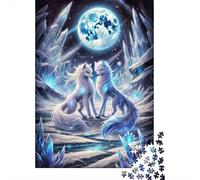 Fantaisie de Loup de Glace 1000 Pièces Carton Extra Épais Puzzle De Bricolage Amants De Famille Jeu De Famille Amusant Et Stimulant Belle Décoration 70x50cm/1000pcs