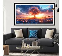 Fantaisie Diamond Painting Adulte, 5D Diamond Painting Kit Broderie Diamant Complet Kit 90 x 180 Peinture Diamant Adulte DIY Point de Croix Cristal Art pour Tableau Decoration Murale, Cadeau Y6-70