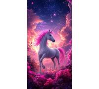 Fantaisie Diamond Painting Animal Diamond Painting Enfant DIY Peinture Diamant Adulte Kit Broderie Strass Canevas Kit Complet Adulte Mosaique Loisir Creatif, Decoration Chambre 60x120cm J - 212