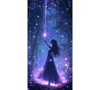 Fantaisie Diamond Painting Lac Diamond Painting Enfant DIY Peinture Diamant Adulte Kit Broderie Strass Canevas Kit Complet Adulte Mosaique Loisir Creatif, pour Decoration Chambre 40x80cm J - 222