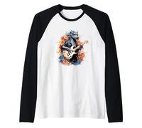 Fantaisie Florale du Guitariste de Rock Dragon Manche Raglan