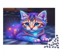 Fantaisie Galaxy Cat Casse-tête 1000 Pièces avec Découpe Précise, Jeu De Puzzle Classique activité Zen pour Une Décoration Murale, Idée Cadeau Anniversaire 38x26cm/1000pcs