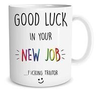 Fantaisie Humoristique Tasse à Café Collègue Leaving Cadeau Présent Good Luck Neuf Job Coworker Cadeau Funny Mug Bureau de Travail Gouaille Cadeau Blague WSDMUG1397