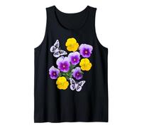 Fantaisie Papillons Blancs Violet Jaune Pensées Formes Mania Débardeur