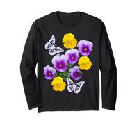 Fantaisie Papillons Blancs Violet Jaune Pensées Formes Mania Manche Longue