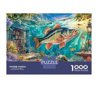 Fantaisie sous-Marine 1000 Pièces Poisson océan Puzzle Adulte pour Experts Carton Épais Impression HD Anti-Stress Difficile pour Collectionner Édition Limitée 70x50cm/1000pcs