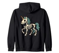 Fantaisie Squelette Licorne Sweat à Capuche