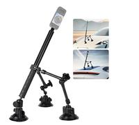 fantaseal Kit de support de caméra à ventouse Heavy Duty Tri-Cup avec perche à selfie extensible de 14 à 58" + 12 cordes de sécurité pour Insta360 X5, 4, 3, 2, GoPro et vlogging de voyage