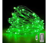 Fantasee Guirlande lumineuse LED alimentée par USB - 8 modes avec minuterie et télécommande - Pour maison, chambre à coucher, fête d'anniversaire, mariage, Noël, festival (5 m, 50 LED, vert)