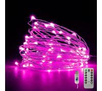 Fantasee Guirlande lumineuse LED en fil de cuivre alimentée par USB - 8 modes avec minuterie et télécommande - Pour maison, chambre à coucher, fête d'anniversaire, mariage, Noël, festival (10 m, 100