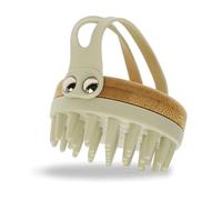 Fantasia Beauty Brosse de massage pour cuir chevelu en bambou et silicone souple pour massage relaxant de la tête Design ergonomique pour tous les types de cheveux