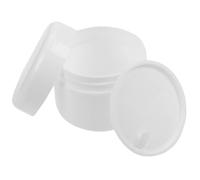 Fantasia Boîte cosmétique en plastique blanc avec couvercle intérieur pour 50 ml, diamètre 5 cm, hauteur 4,5 cm
