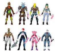 Fantasix 8 Figurines à Collectionner Figurines de Personnages de Jeux avec Armes Cadeau pour Les Fans de Jeux