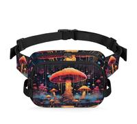Fantasize Sac banane multifonction en forme de champignon de forêt pour voyage, sport, course à pied, sac banane pour femmes, hommes, filles, garçons, couleur, XL, Organiseur de sac