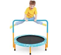 FANTASK Φ92 cm Trampoline de Jardin pour Enfants, Mini Trampoline de Fitness Pliable pour l'intérieur et l'extérieur