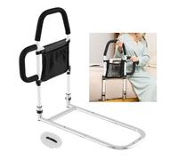 FANTASK Aide au Levage, pour Adultes, avec 2 Mains courantes, Sac et Sangle de Fixation, Protection Anti-Chute jusqu'à 136 kg, Protection latérale, poignée de lit, pour Personnes âgées et Femmes